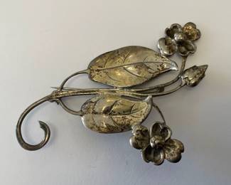 Lot 7410 Vtg Max Rieg Sterling Silver Brooch Pin