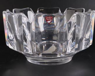 Lot 8141 Orrefors Sweden Crystal Glass Bowl