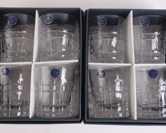 Lot 8112 Thomas James Full Lead Crystal Glasses  Set of Eight  Barware