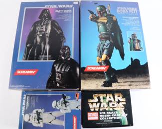 Lot 5880 Star Wars Empire Models KaiyodoDarth Vader x 2 Boba Fett Storm Trooper