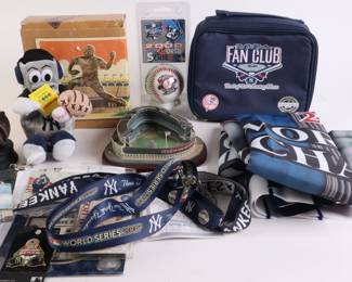 Lot 9141 Lot of NY Yankees Baseball Memorabilia and Souvenirs