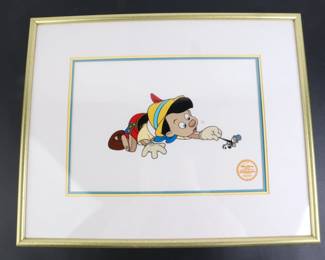 Lot 9134 Disney Framed Pinocchio Limited Edition Serigraph Cel