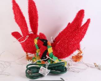 Lot 9832 Lot of 2  Lighted Christmas Cardinals Outdoor Decor