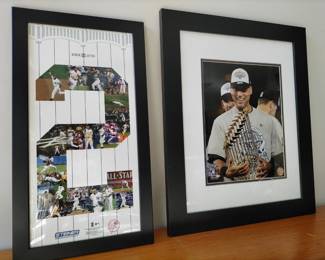 Lot 9156 Derek Jeter Framed Photos Lot  World Series Steiner Certified