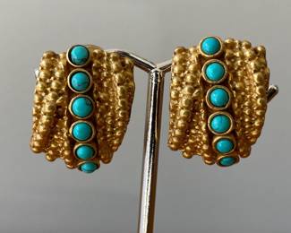 Lot 7428 Vtg Julie Vos Clip On Earrings