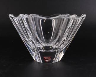 Lot 8142 Orrefors Sweden Crystal Glass Bowl