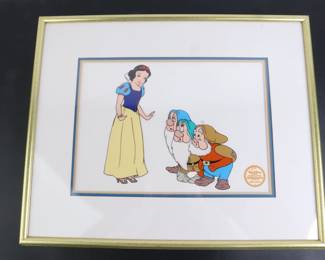 Lot 9132 Disney Framed Snow White Limited Edition Serigraph Cel