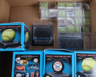 Lot 1277 Lot of New Sports Ball Display Cases 