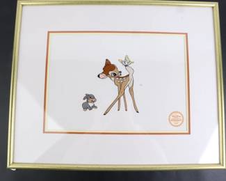 Lot 9126 Disney Framed Bambi Limited Edition Serigraph Cel