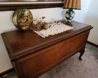 Vintage Cedar Lined Chest on Legs