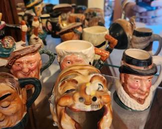 Antique Ashtray and Toby Mugs