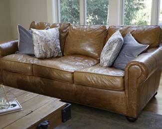 RH leather sofa