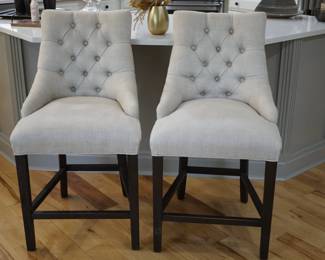 RH tufted bar stools