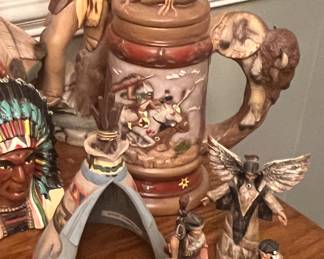 Vtg American Indian Beer Stein