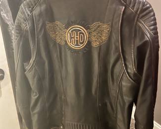 Black leather Harley Davidson jacket