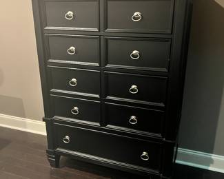 Black bedroom chest