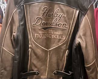 Medium black and brown Harley Jacket 