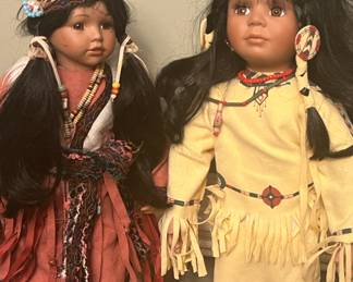 American Indian dolls - porcelain 