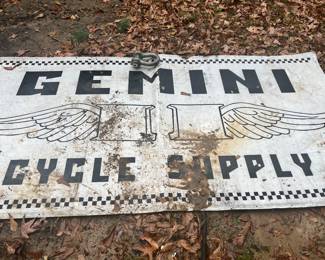 Metal Gemini Cycle Supply Sign
( 6’ X 4’)