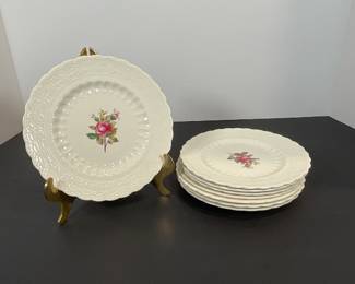 Spode Billingsley Rose Bread & Butter Plates