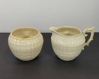 Belleek Cream & Sugar