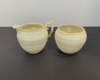 Belleek Cream & Sugar