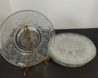 glass snack plates