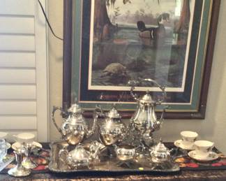 Silver plated tea set