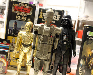 Star wars action figures, Darth Vader, IG-88, See-threepio, have boxes figures in great boxes are 5 out of 10,  GI Joe Missile Unit all circa 1980’s