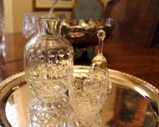 Lead crystal tumble up set