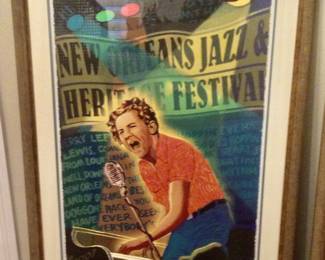2008 Jazz fest poster framed signed and numbered