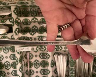 Silver plate set  marked Holmes and Edwards. Inlaid. Looks a lot like the Sterling. 