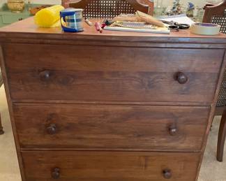 Plain wood tall chest 