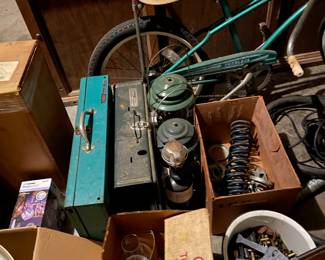 Coleman camping. And banana seat bike (sears)