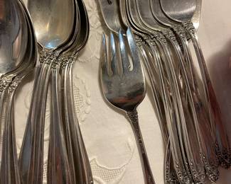 There is ster and silver plate. Sterling is marked. International Prelude. 