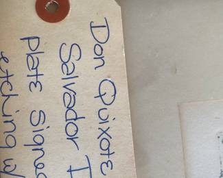 Don QUIXOTE by Salvador Dali plate signed edging