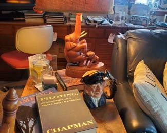 Elephant and Lion Carved Lamp