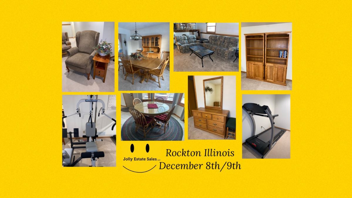 Rockton Estate Sale by Jolly Estate Sales starts on 12/8/2023