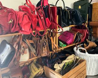 Tons of purses, handbags