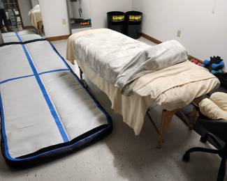 Physical Therapy Mat and Equipment
Massage table