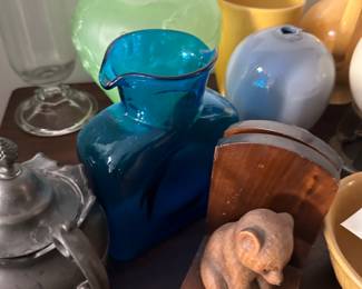 Various glass ware including Blenko glass 