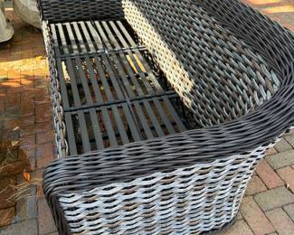 WEATHERMASTER OUTDOOR WICKER SET WITH CUSHIONS EXCELLENT CONDITION