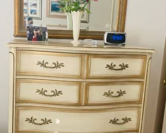 Beige Dresser w/ Gold Trim