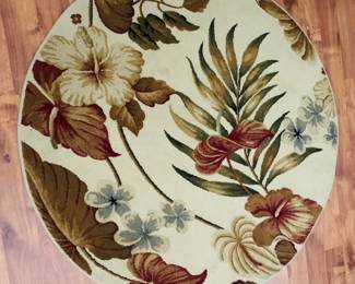 Round Tropical Rug