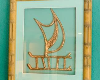 Misc. Art w/ Bamboo Frame