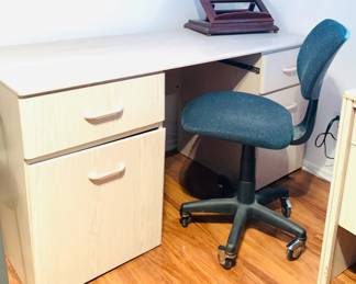 White Washed Desk - Secretary Desk Chair