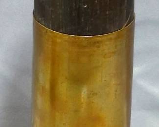 Dummy Large Cal With Brass Casing And Wood Bullet, 14.25" High