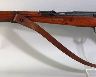 Japan Arisaka Type 99 7.7 Bolt Action Rifle SN# 42010, Full Chrysanthemum, Leather Sling, Believed Not Fired Since About 1945