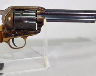 A. Uberti / Iver Johnson Cattleman .45 Cal 6-Shot Revolver SN# 15637, In El Paso Saddlery Leather Holster