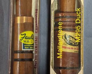 Duck And Goose Calls, Qty 7, Brands Include Faulk's, Yentzen, RS Olt, Mallardtone, Haydel's, And More